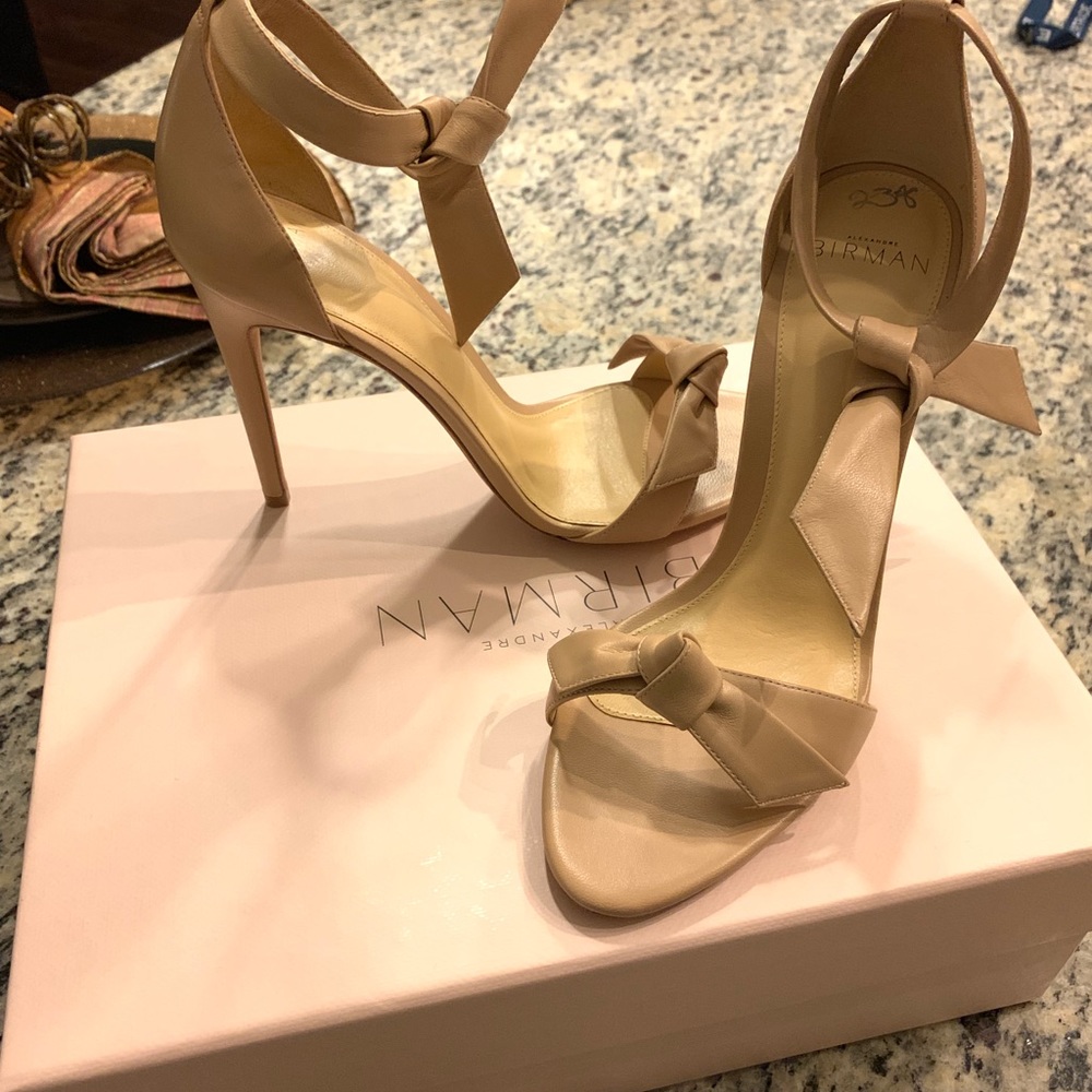 **SOLD**Alexandre Birman Clarita Nude Tie Sandals
